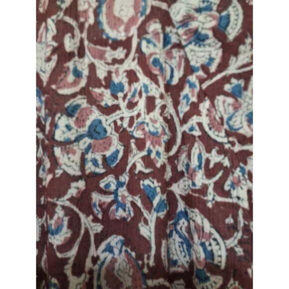 Faherty Montara Blouson Mini Dress Burgundy Multicolor Womens S - Picture 7 of 7